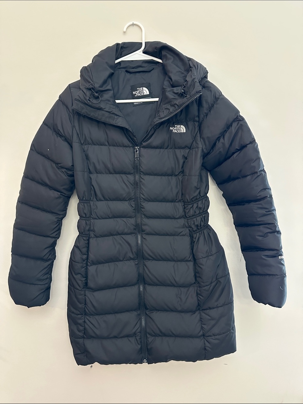 The North Face Black Hooded Long Puffer Jacket